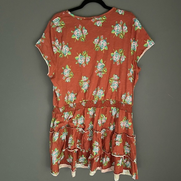 New Matilda Jane Womens XXL Looks to Frill Dress Layered Skirt Orange Floral - Picture 3 of 4